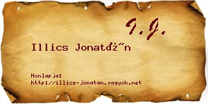 Illics Jonatán névjegykártya